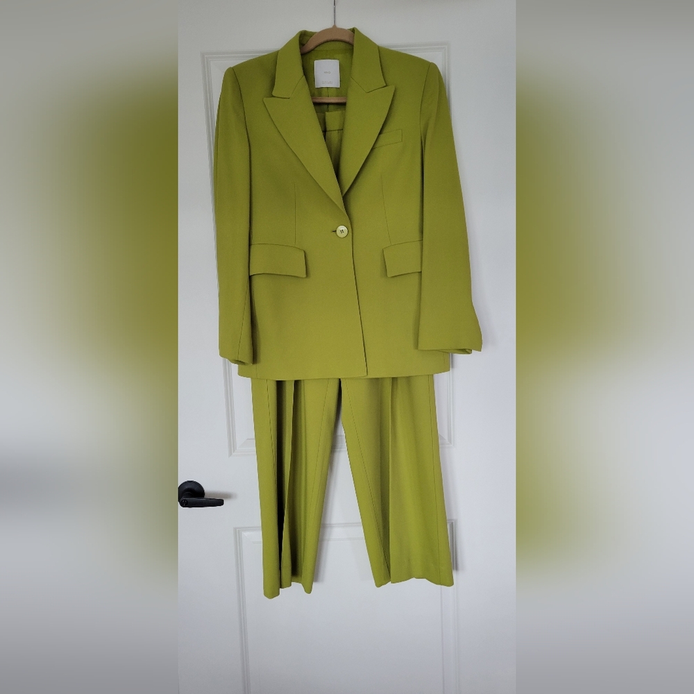 Mango Lime Green Blazer and Trousers